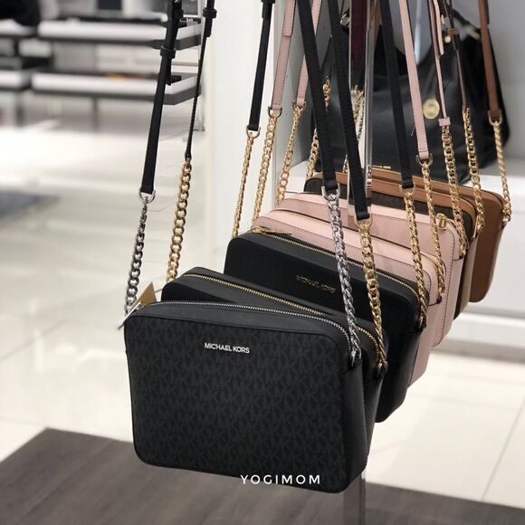 BUNDLE MICHAEL KORS EAST WEST XBODY MESSENGER CELL WALLET WEISTLET HANDBAG PURSE - Picture 16 of 16